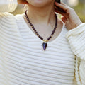 Collier améthyste en forme de coeur