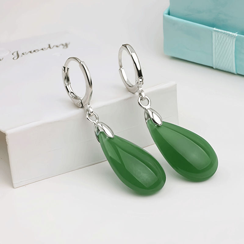 Boucles d'oreilles tourmaline verte rondes