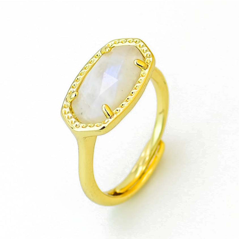 Bague pierre de lune en cuivre