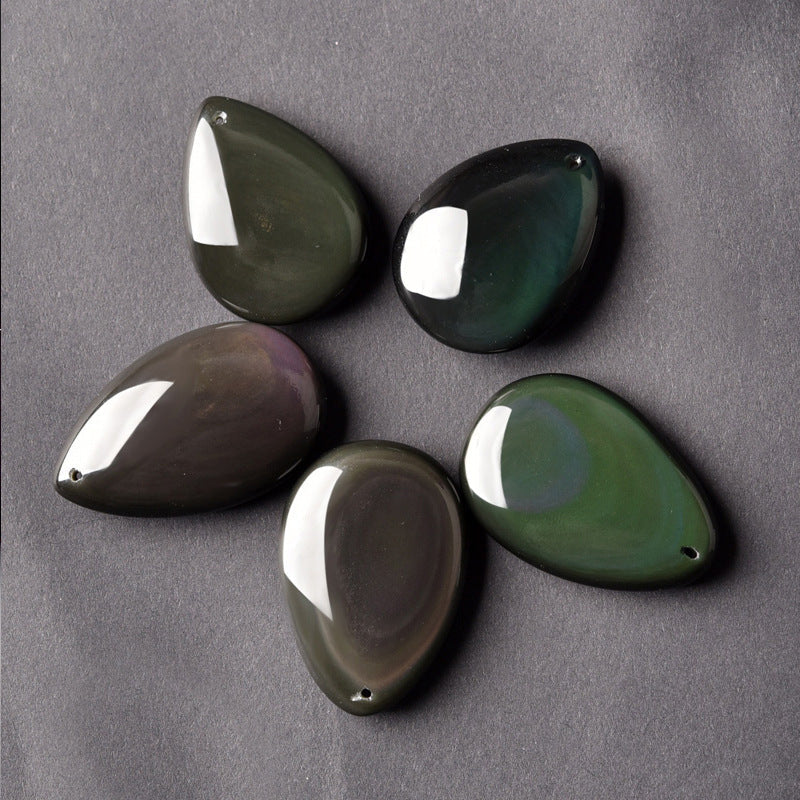 Pendentif obsidienne en forme de goutte