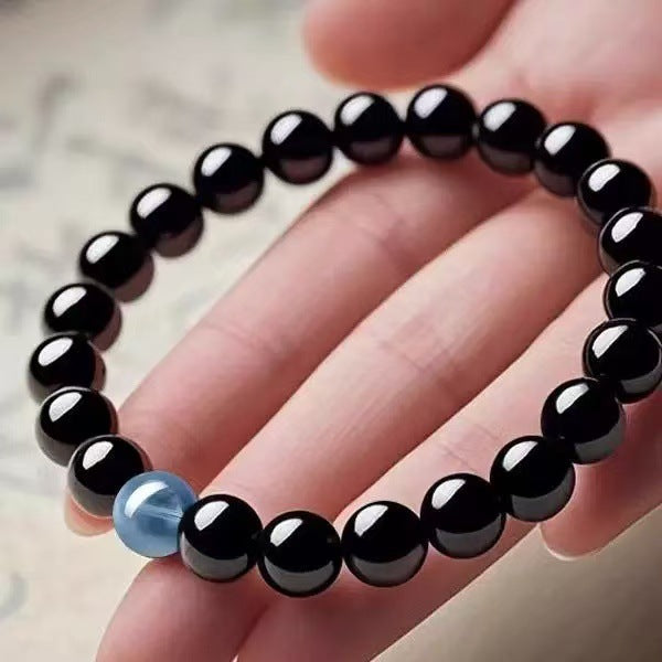 Bracelet obsidienne et sodalite