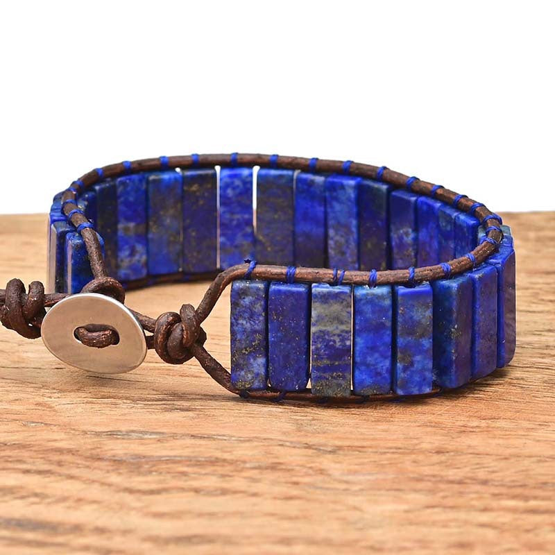 Bracelet lapis lazuli rectangulaire