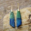 Boucles d'oreilles bohèmes lapis lazuli et aventurine