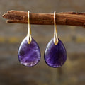 Boucles d'oreilles pendantes en améthyste