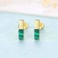Petites boucles d'oreilles malachite
