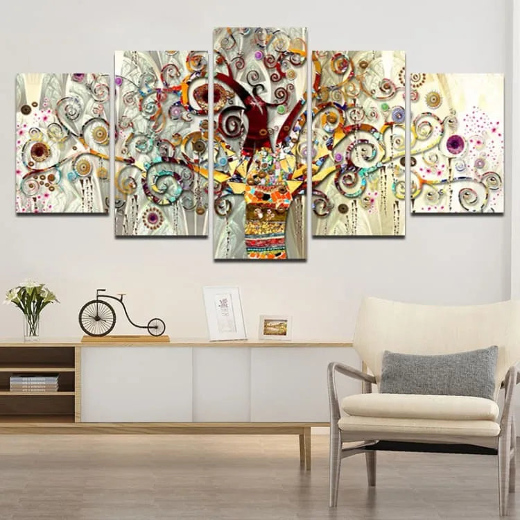 Tableau arbre de vie nordique en toile