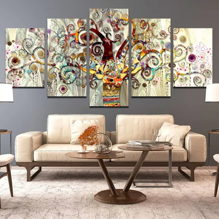 Tableau arbre de vie nordique en toile