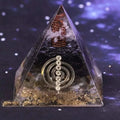 Orgonite pyramide améthyste et labradorite