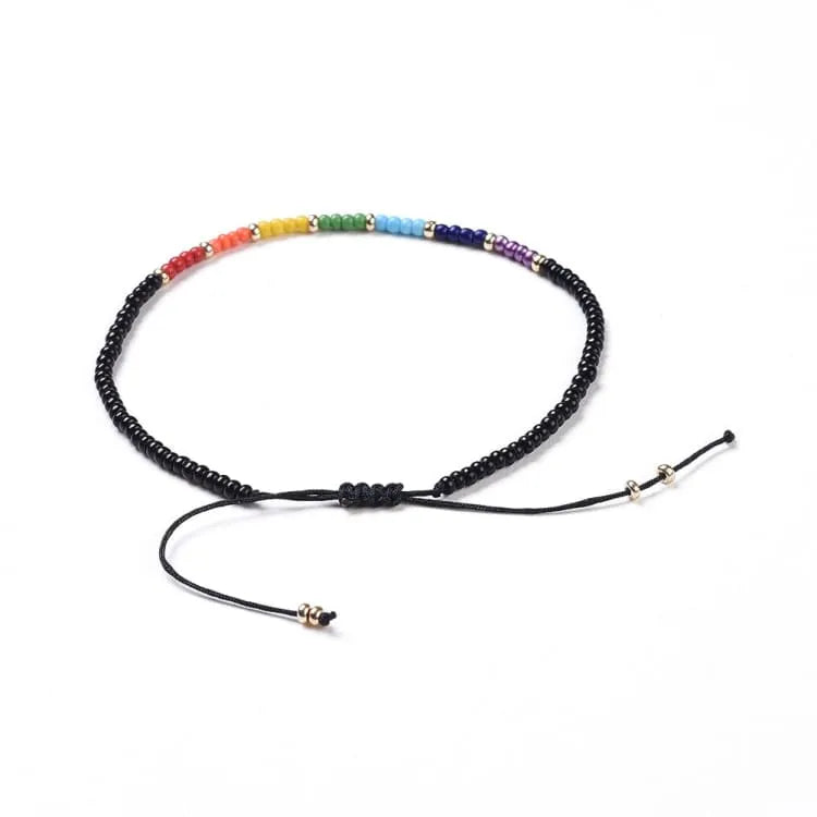 Bracelet 7 chakras en perles de rocaille