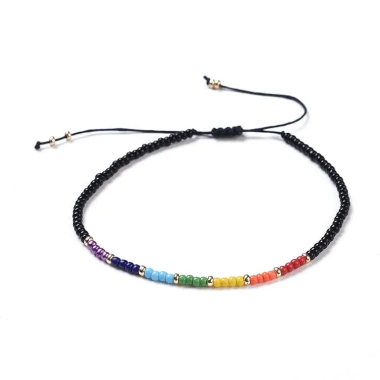 Bracelet 7 chakras en perles de rocaille