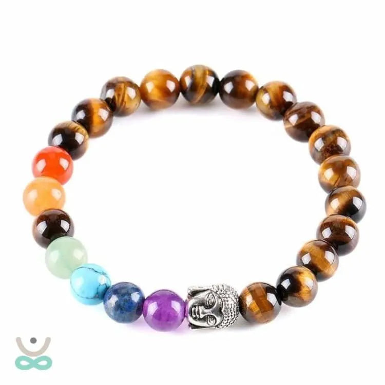 Bracelet 7 chakras perle de Bouddha