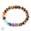 Bracelet 7 chakras perle de Bouddha
