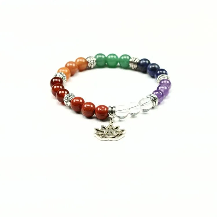 Bracelet 7 chakras et coffret de pierres