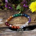 Bracelet 7 chakras et coffret de pierres