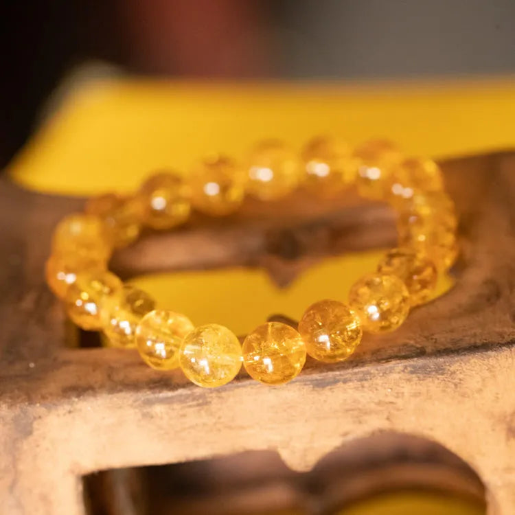 Bracelet porte bonheur en citrine