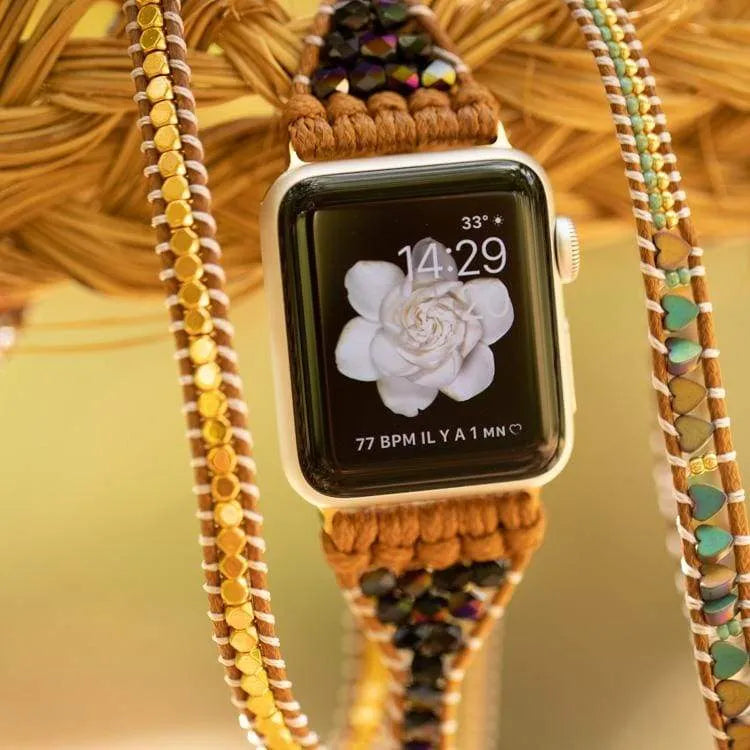 Bracelet hématite pour Apple Watch 38-44 mm