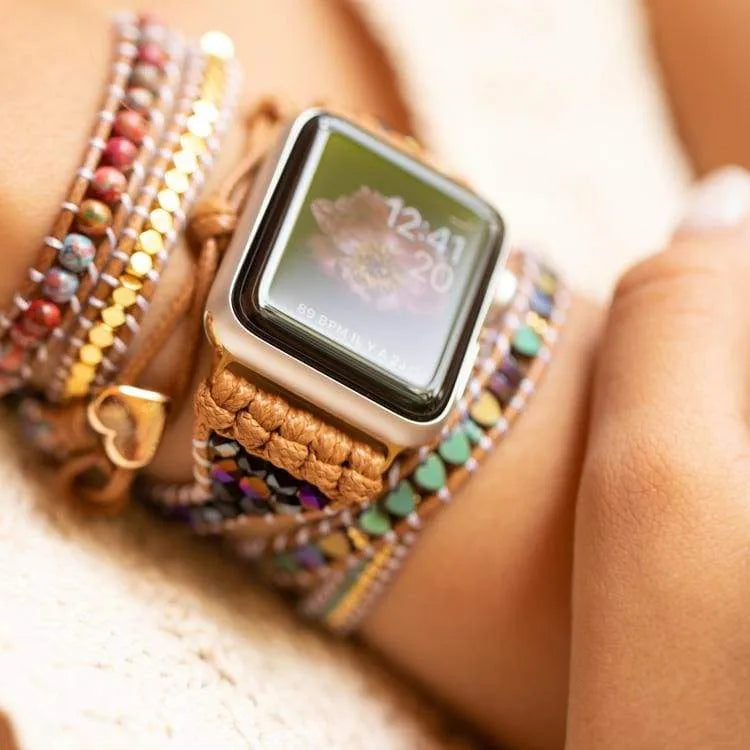 Bracelet hématite pour Apple Watch 38-44 mm