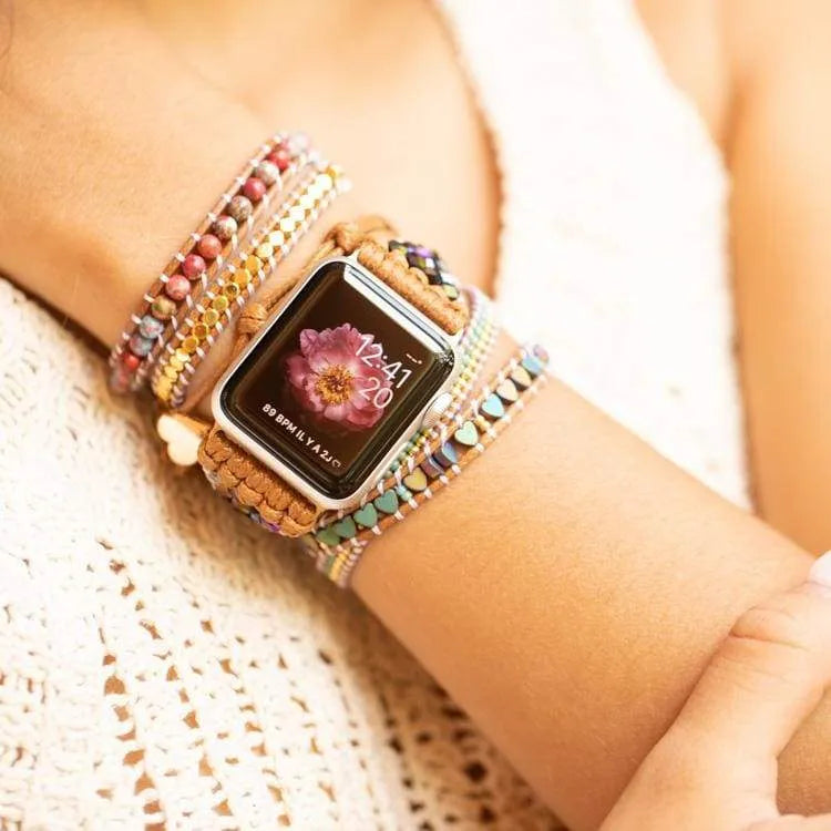 Bracelet hématite pour Apple Watch 38-44 mm