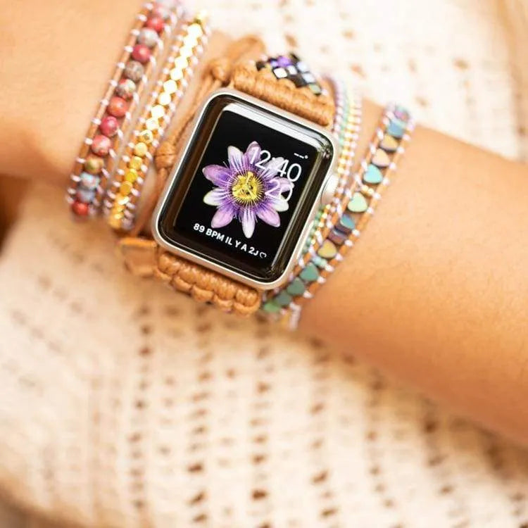 Bracelet hématite pour Apple Watch 38-44 mm