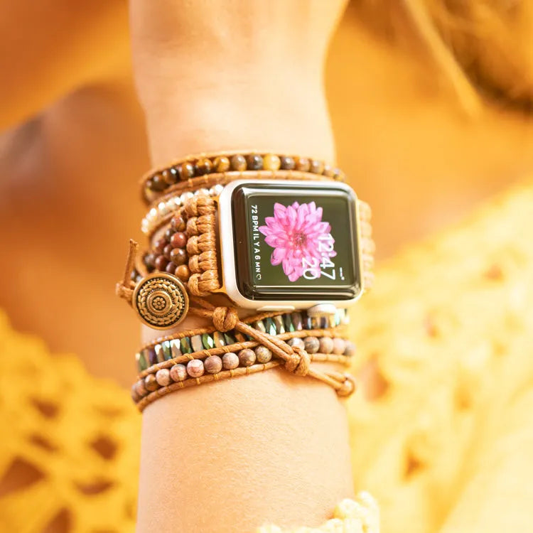 Bracelet oeil de tigre pour Apple Watch