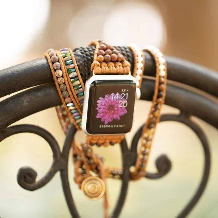 Bracelet oeil de tigre pour Apple Watch