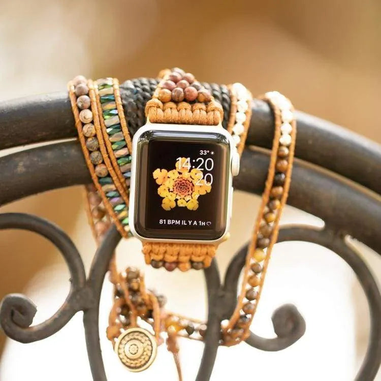 Bracelet oeil de tigre pour Apple Watch