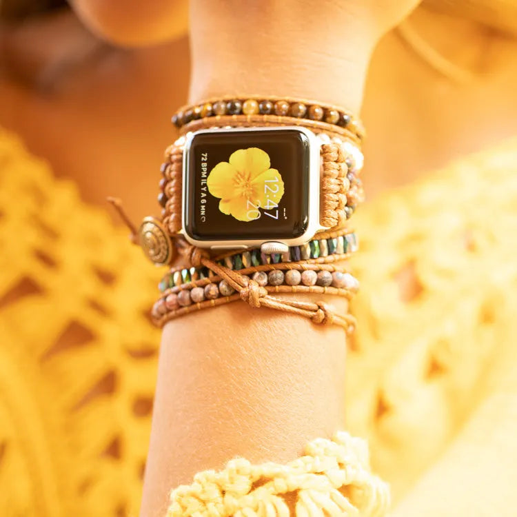 Bracelet oeil de tigre pour Apple Watch