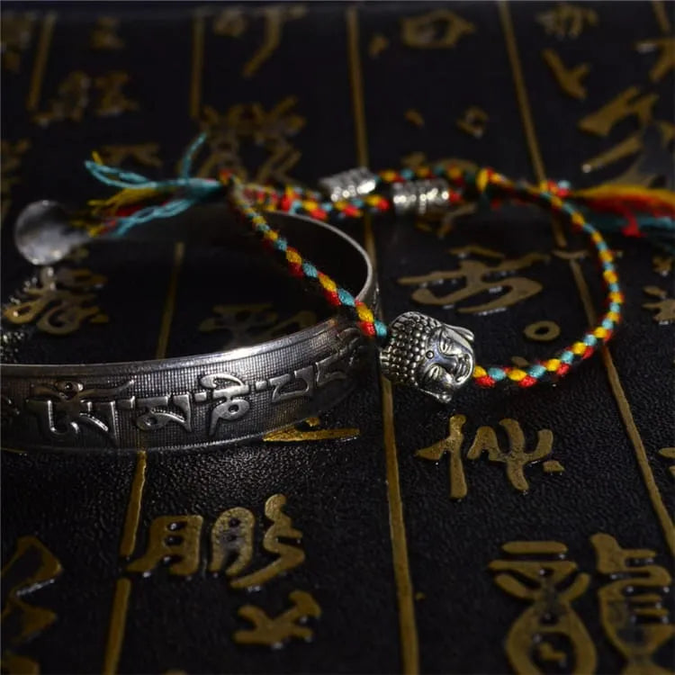 Bracelet bouddhiste deux pièces à amulette