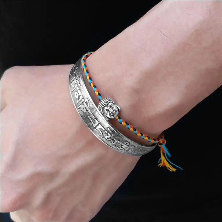 Bracelet bouddhiste deux pièces à amulette