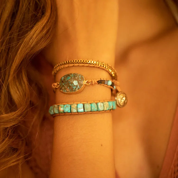 Bracelet turquoise apaisant
