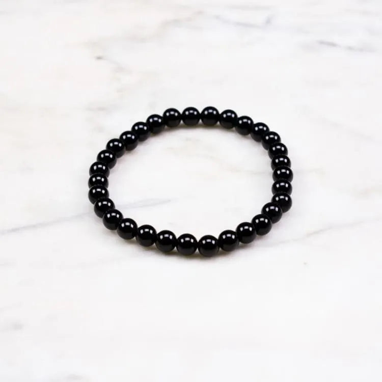 Bracelet tourmaline noire fine