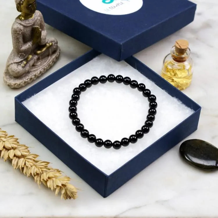 Bracelet tourmaline noire fine