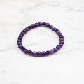 Bracelet améthyste fin, perles irrégulières