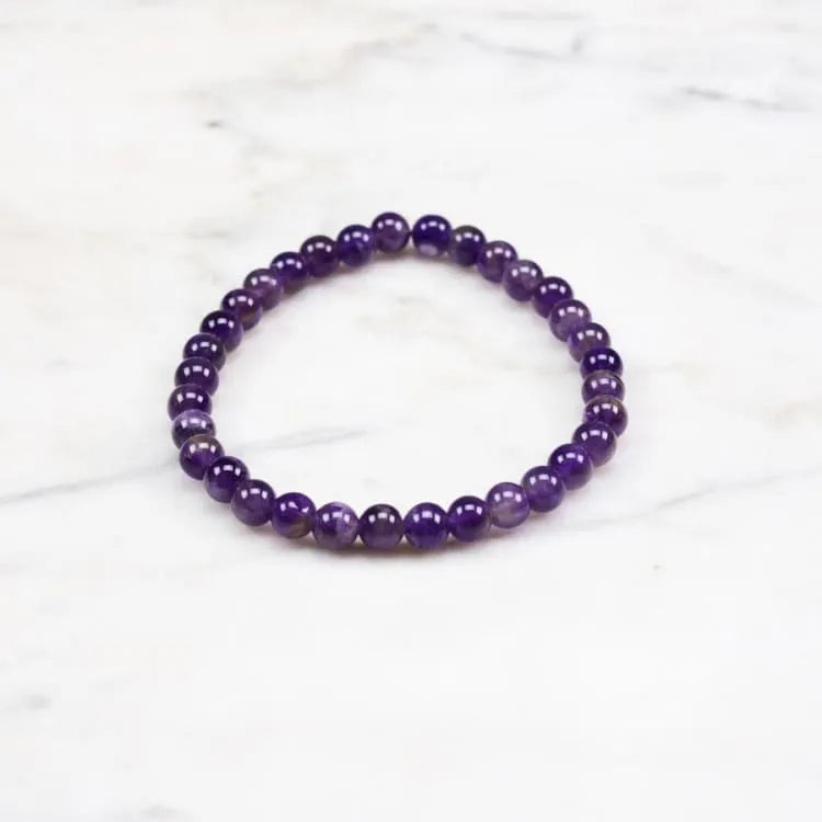Bracelet améthyste fin, perles irrégulières