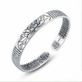 Bracelet fleur de lotus fin, sutra gravé