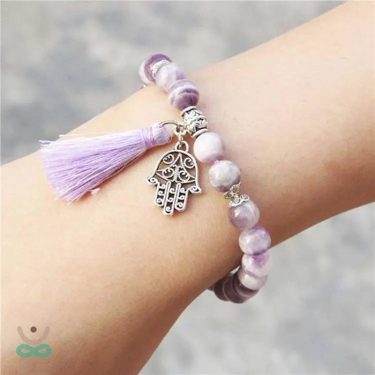 Bracelet améthyste main de Fatma