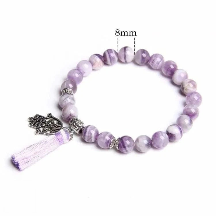 Bracelet améthyste main de Fatma