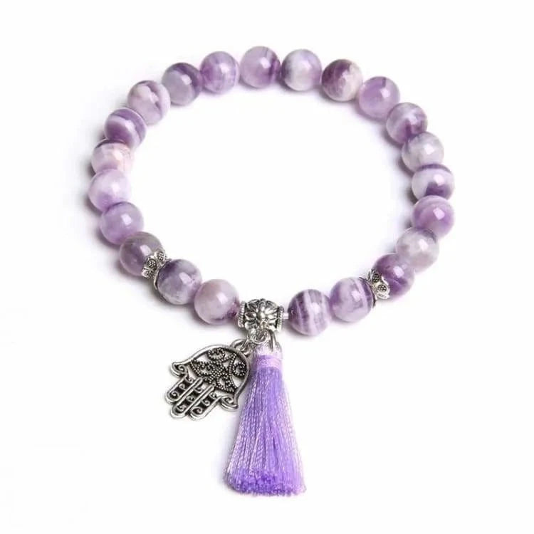 Bracelet améthyste main de Fatma