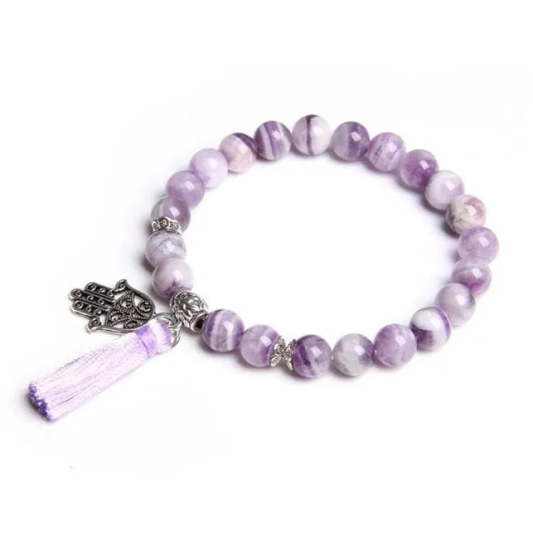 Bracelet améthyste main de Fatma