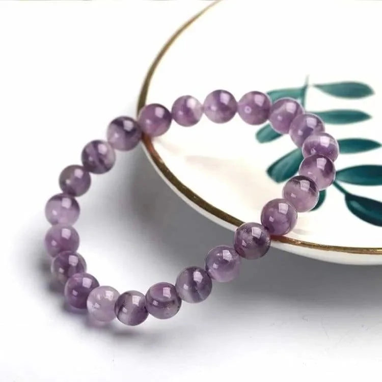 Bracelet améthyste 5A, perles 6 à 12 mm