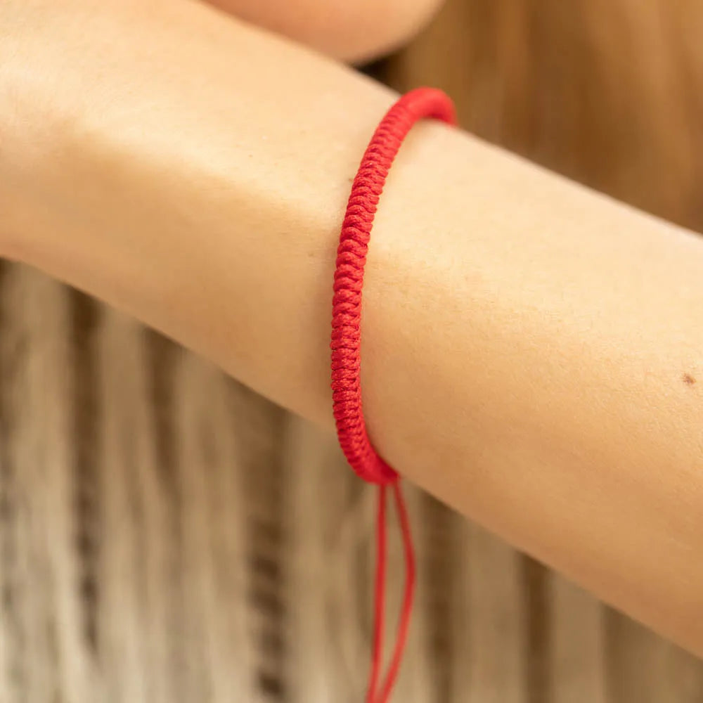 Bracelet tibétain tressé main multicolore