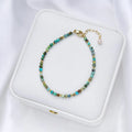 Bracelet turquoise infini plaqué or