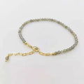 Bracelet labradorite facettée ajustable