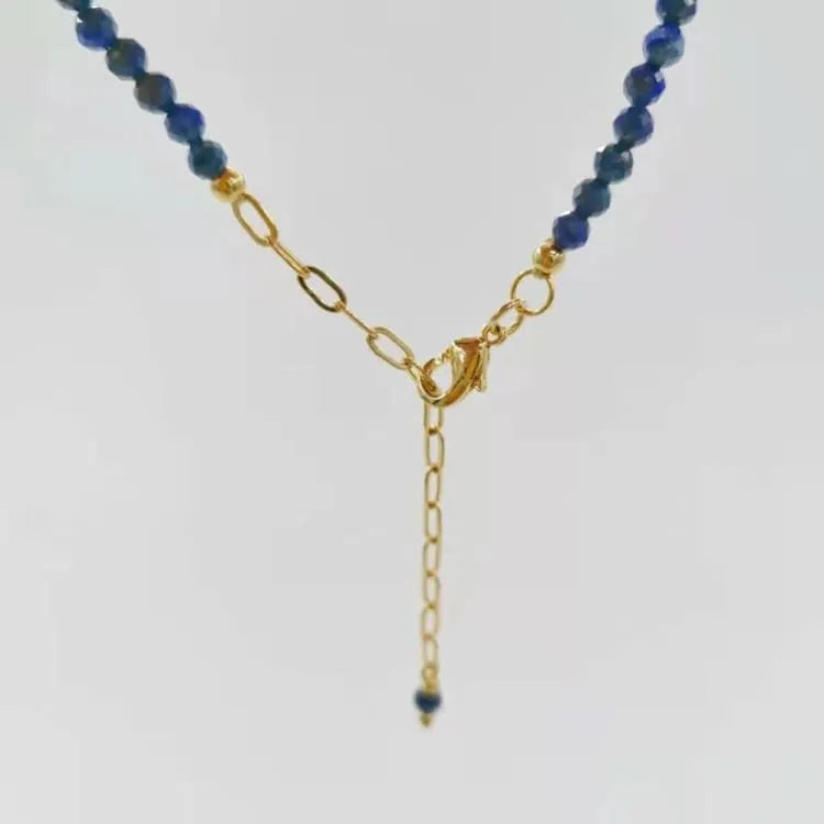 Bracelet lapis lazuli facetté
