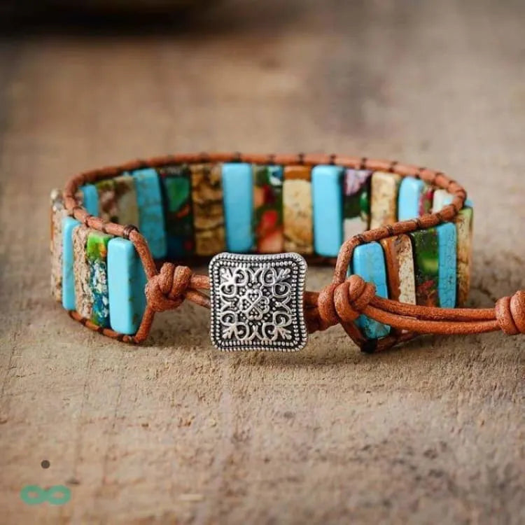 Bracelet turquoise ajustable