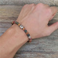 Bracelet bouddhiste tibétain en pierres zen