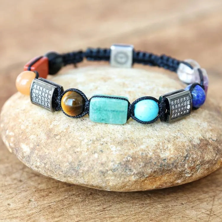 Bracelet 7 chakras harmonie en pierres naturelles