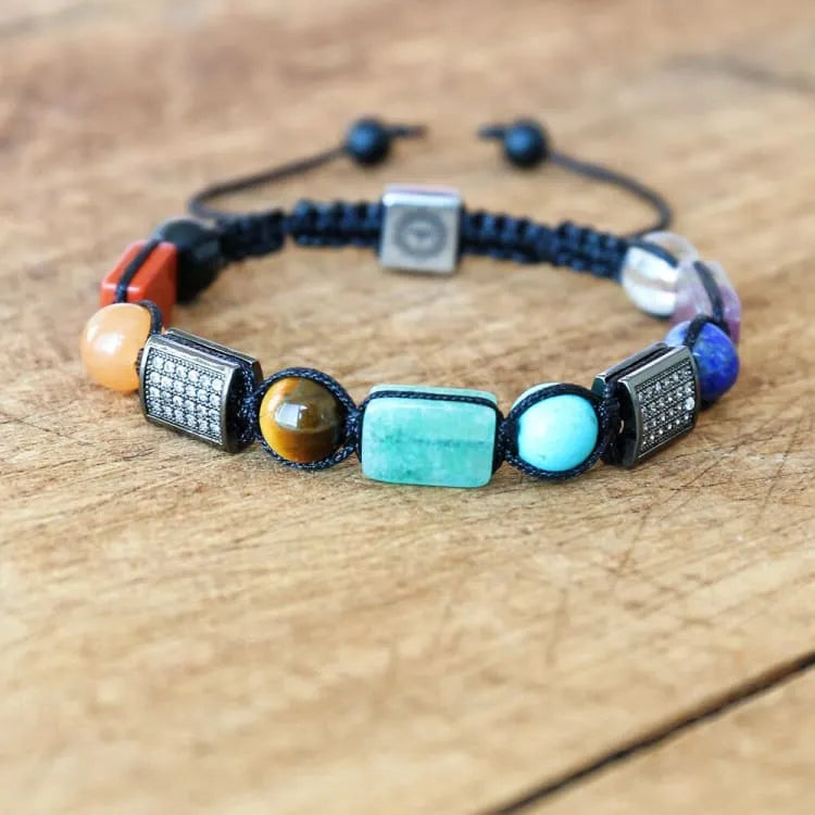 Bracelet 7 chakras harmonie en pierres naturelles