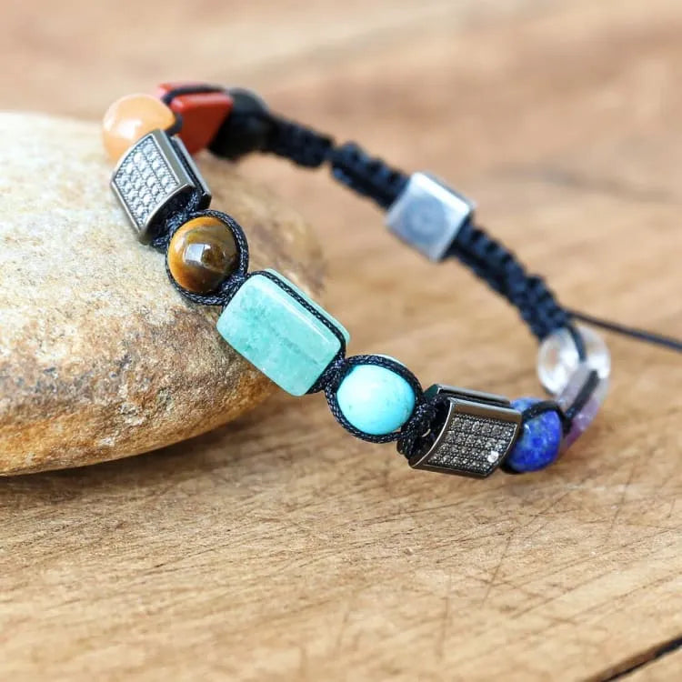 Bracelet 7 chakras harmonie en pierres naturelles