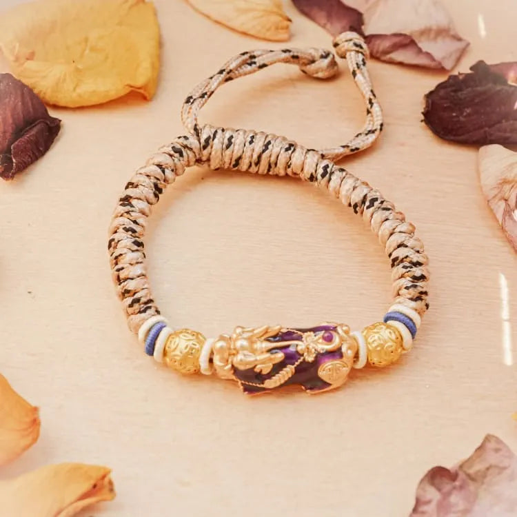 Bracelet bouddhiste Pi Yao et obsidienne